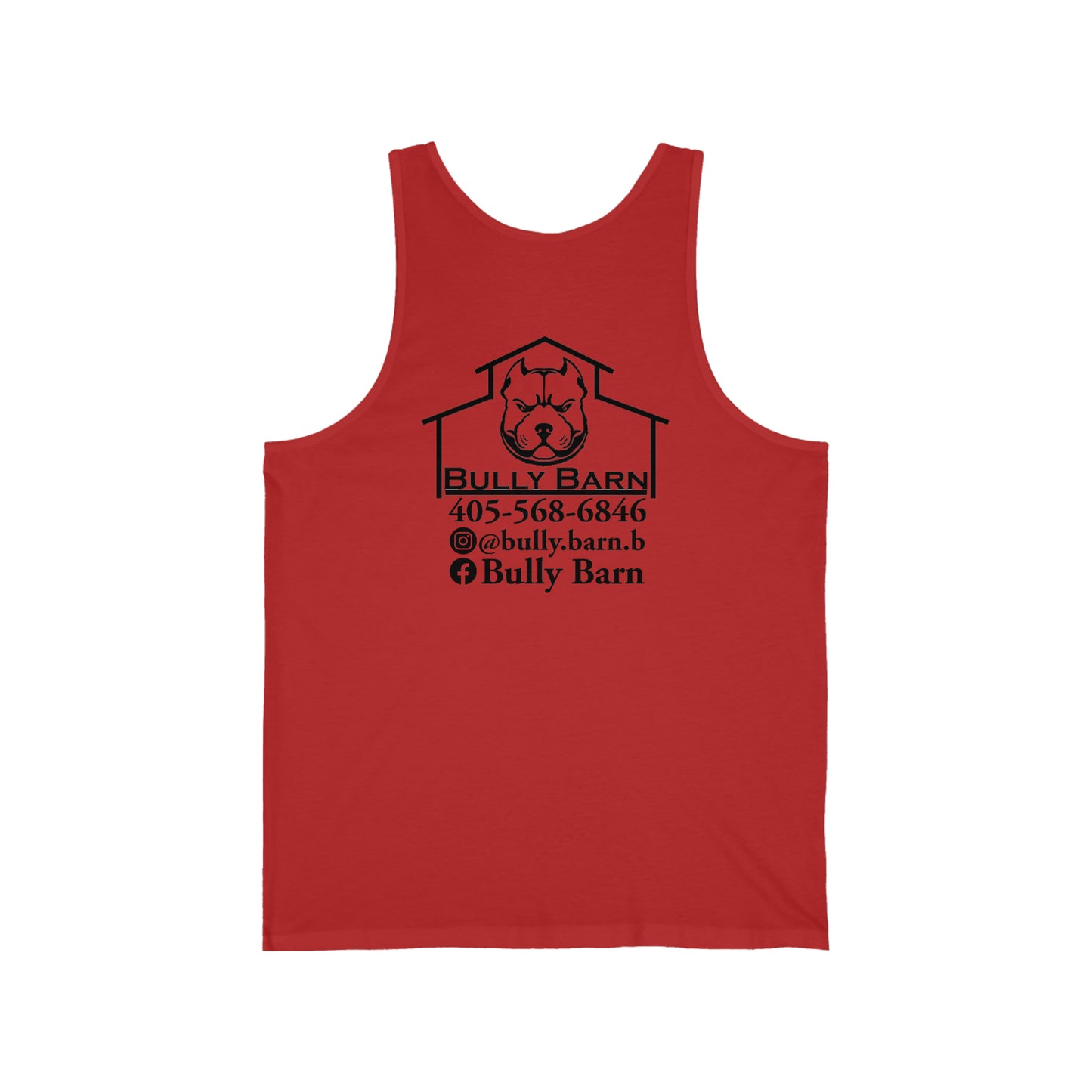 Bully Barn-black logo-Unisex Jersey Tank