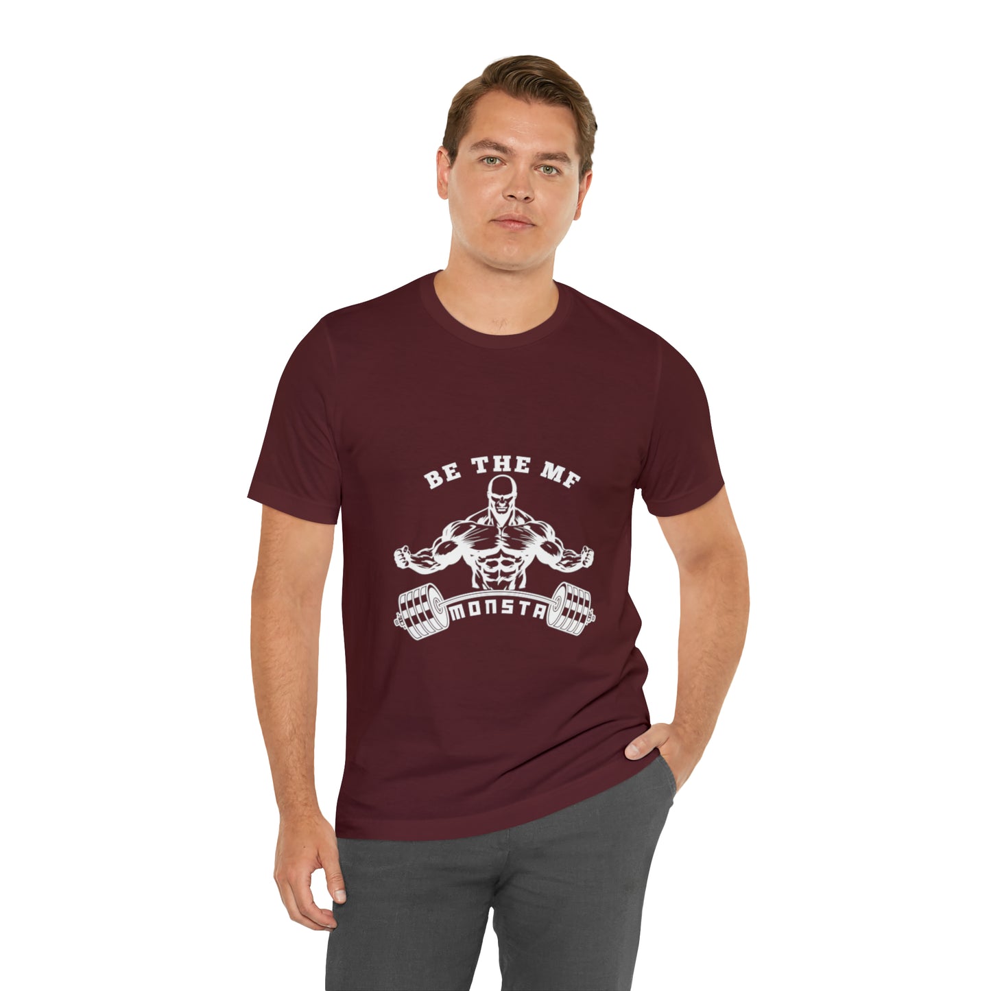 Be the MF MONSTA- White Logo- Unisex Jersey Short Sleeve Tee