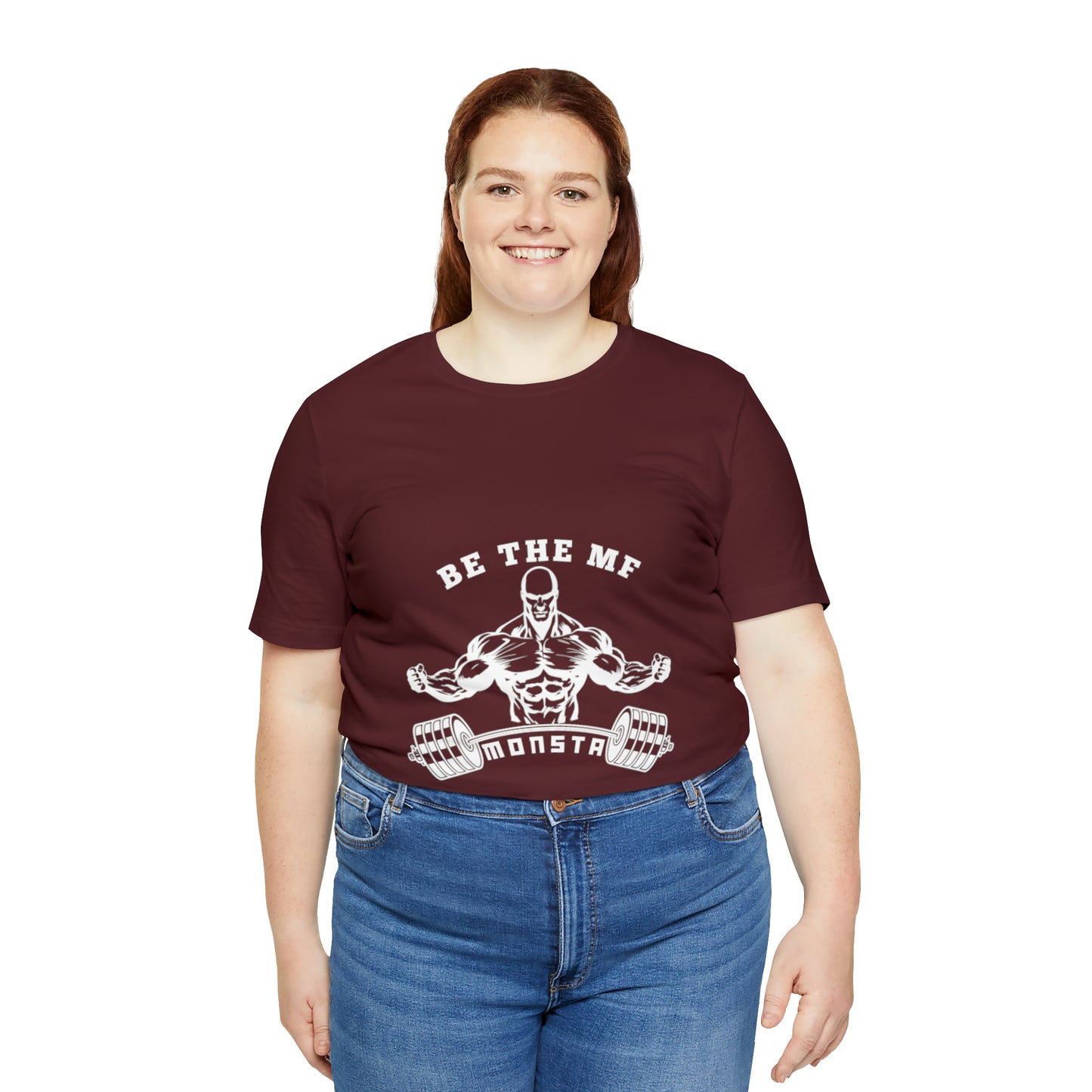 Be the MF MONSTA- White Logo- Unisex Jersey Short Sleeve Tee