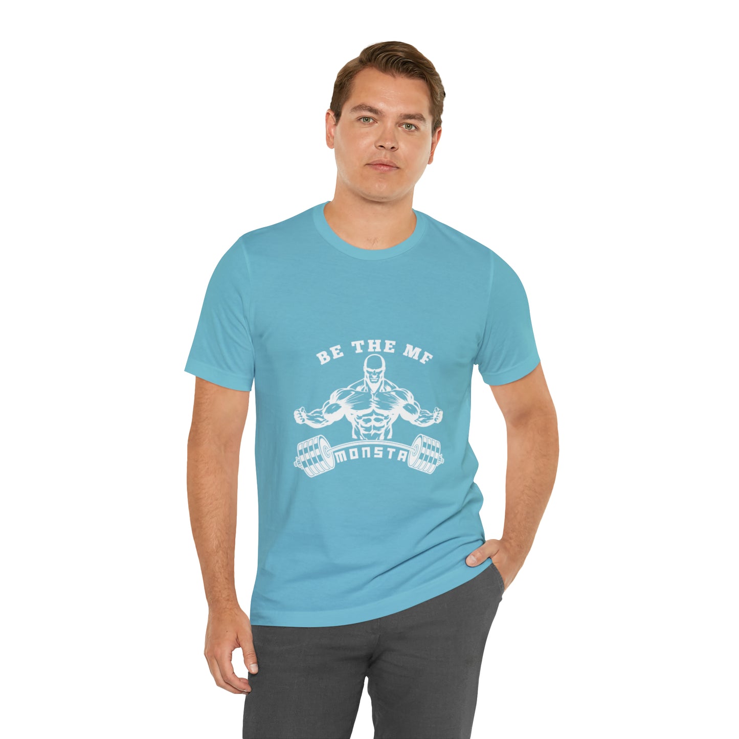 Be the MF MONSTA- White Logo- Unisex Jersey Short Sleeve Tee