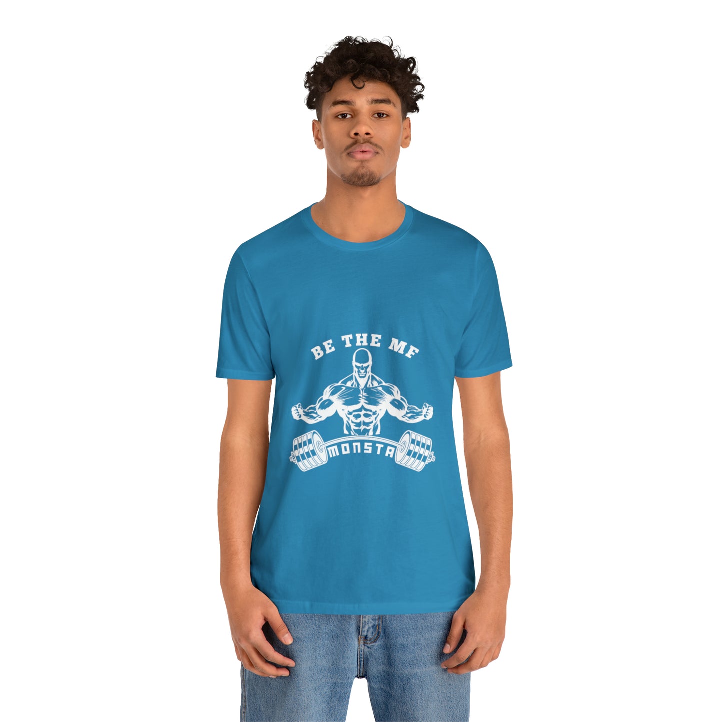 Be the MF MONSTA- White Logo- Unisex Jersey Short Sleeve Tee