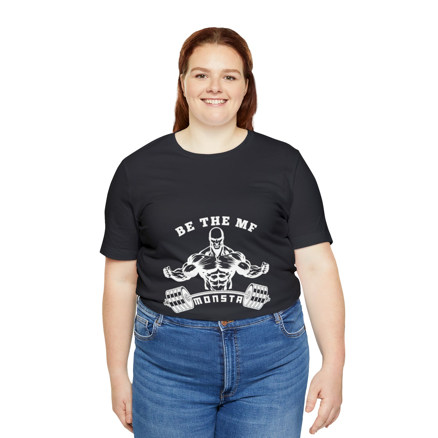 Be the MF MONSTA- White Logo- Unisex Jersey Short Sleeve Tee