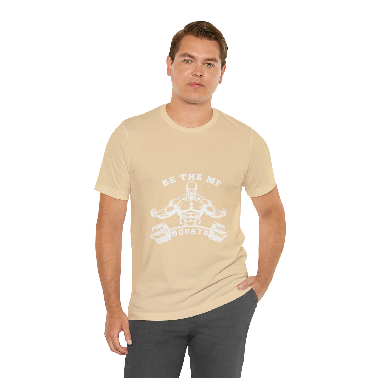 Be the MF MONSTA- White Logo- Unisex Jersey Short Sleeve Tee