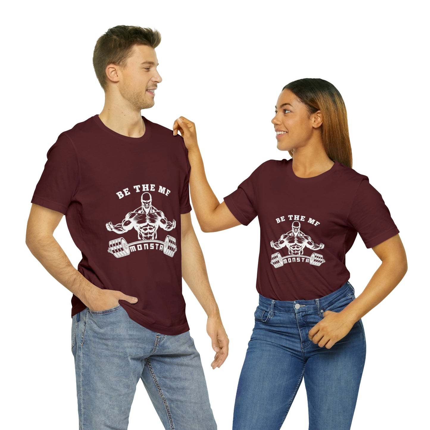 Be the MF MONSTA- White Logo- Unisex Jersey Short Sleeve Tee