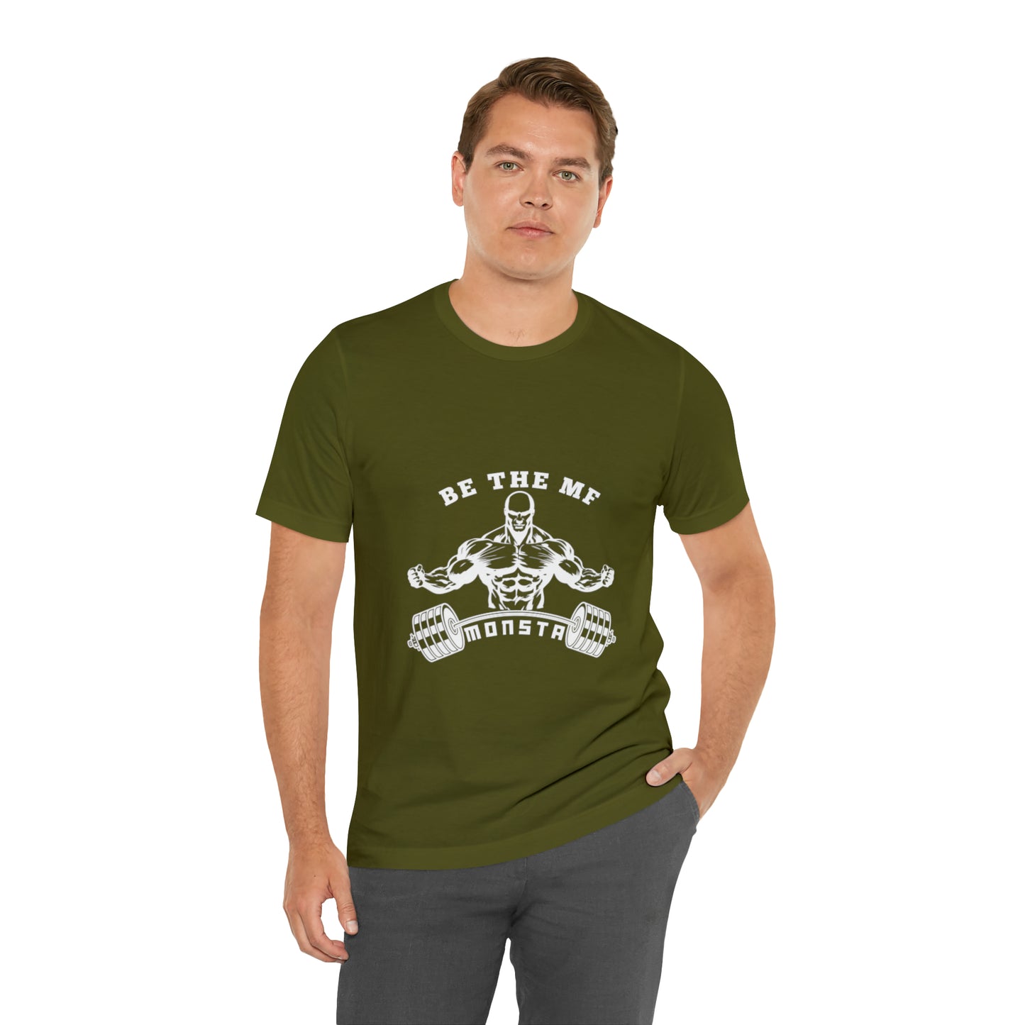 Be the MF MONSTA- White Logo- Unisex Jersey Short Sleeve Tee