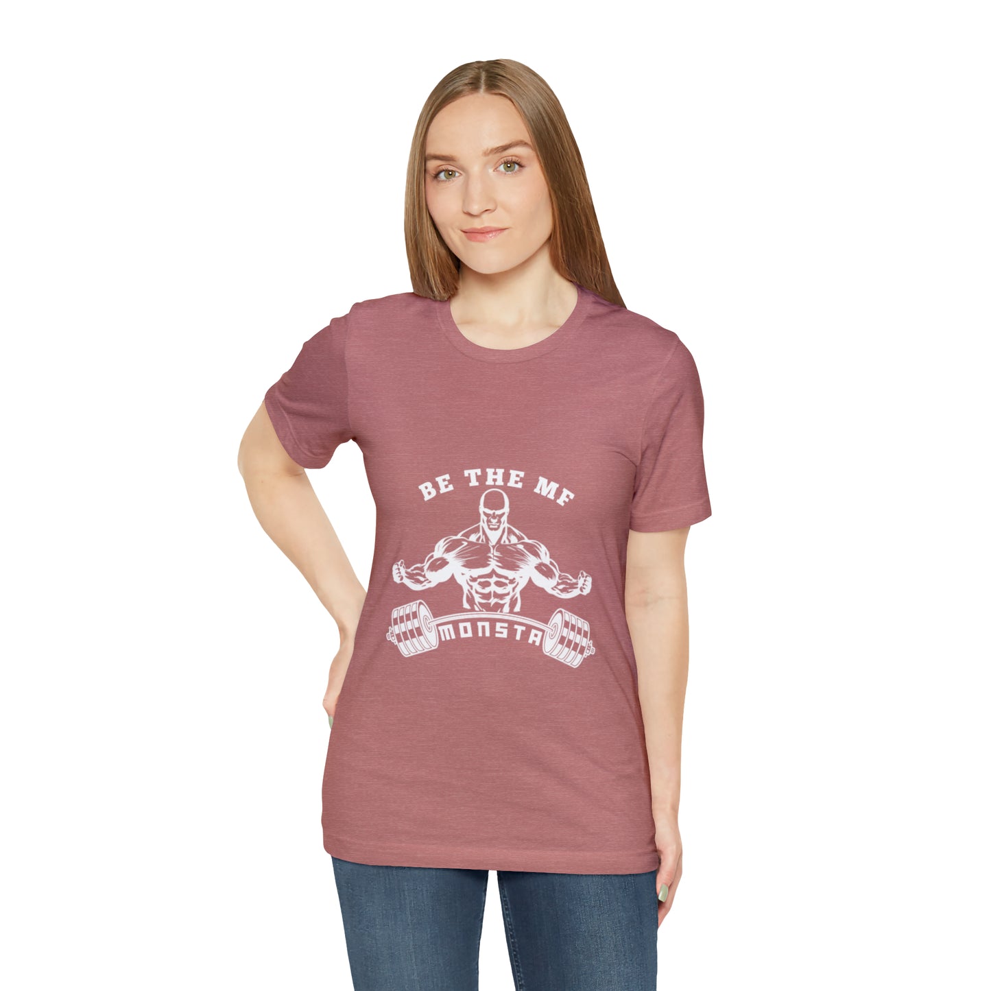 Be the MF MONSTA- White Logo- Unisex Jersey Short Sleeve Tee