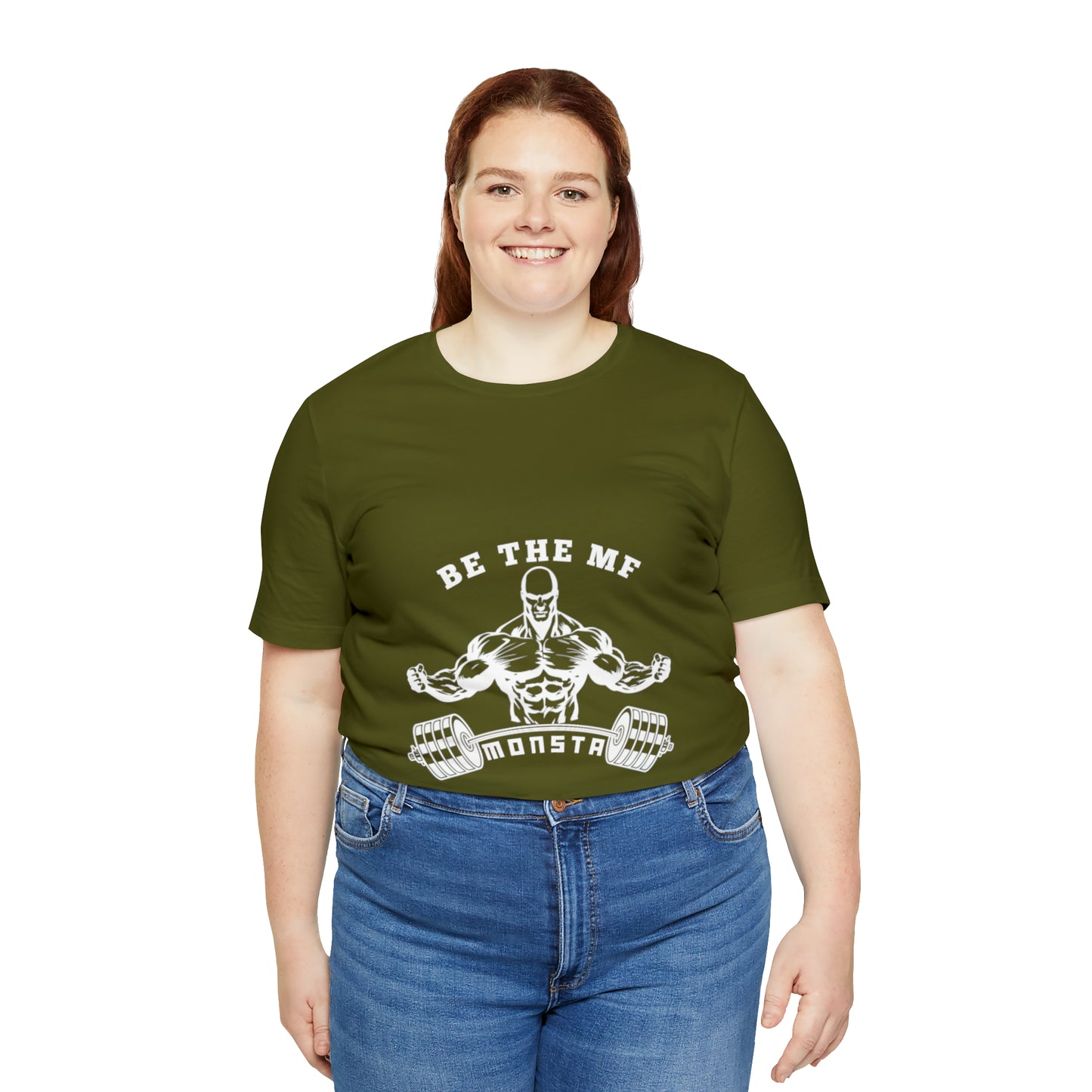 Be the MF MONSTA- White Logo- Unisex Jersey Short Sleeve Tee