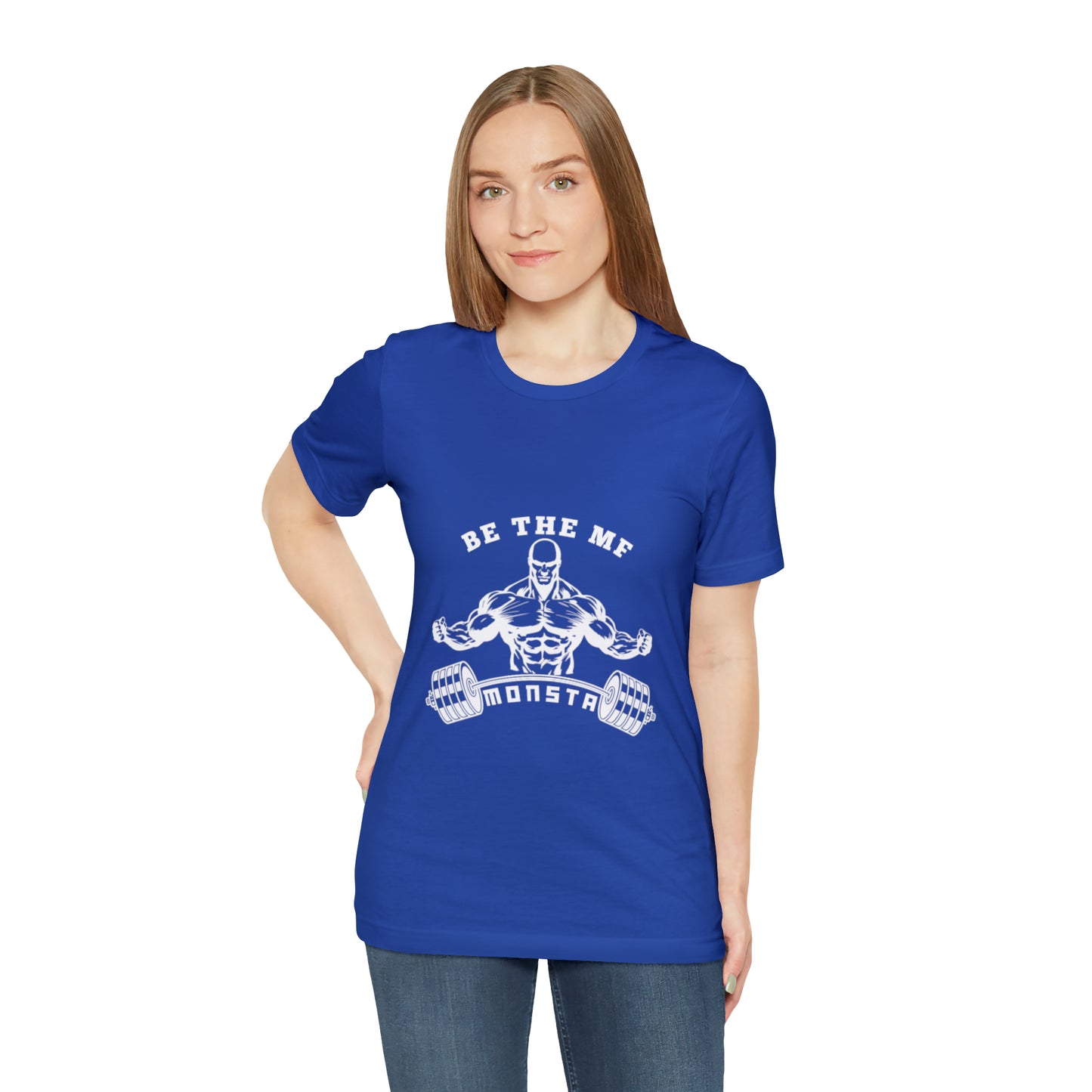 Be the MF MONSTA- White Logo- Unisex Jersey Short Sleeve Tee