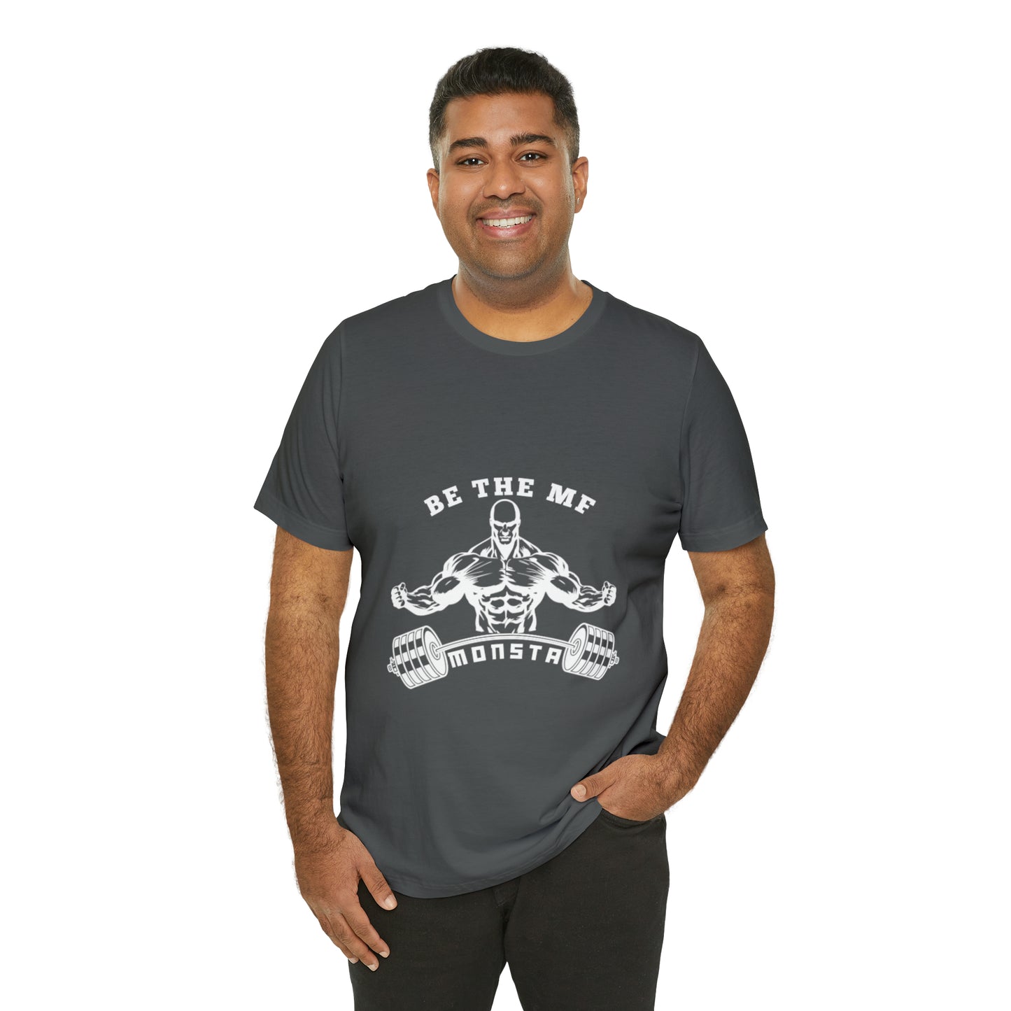 Be the MF MONSTA- White Logo- Unisex Jersey Short Sleeve Tee
