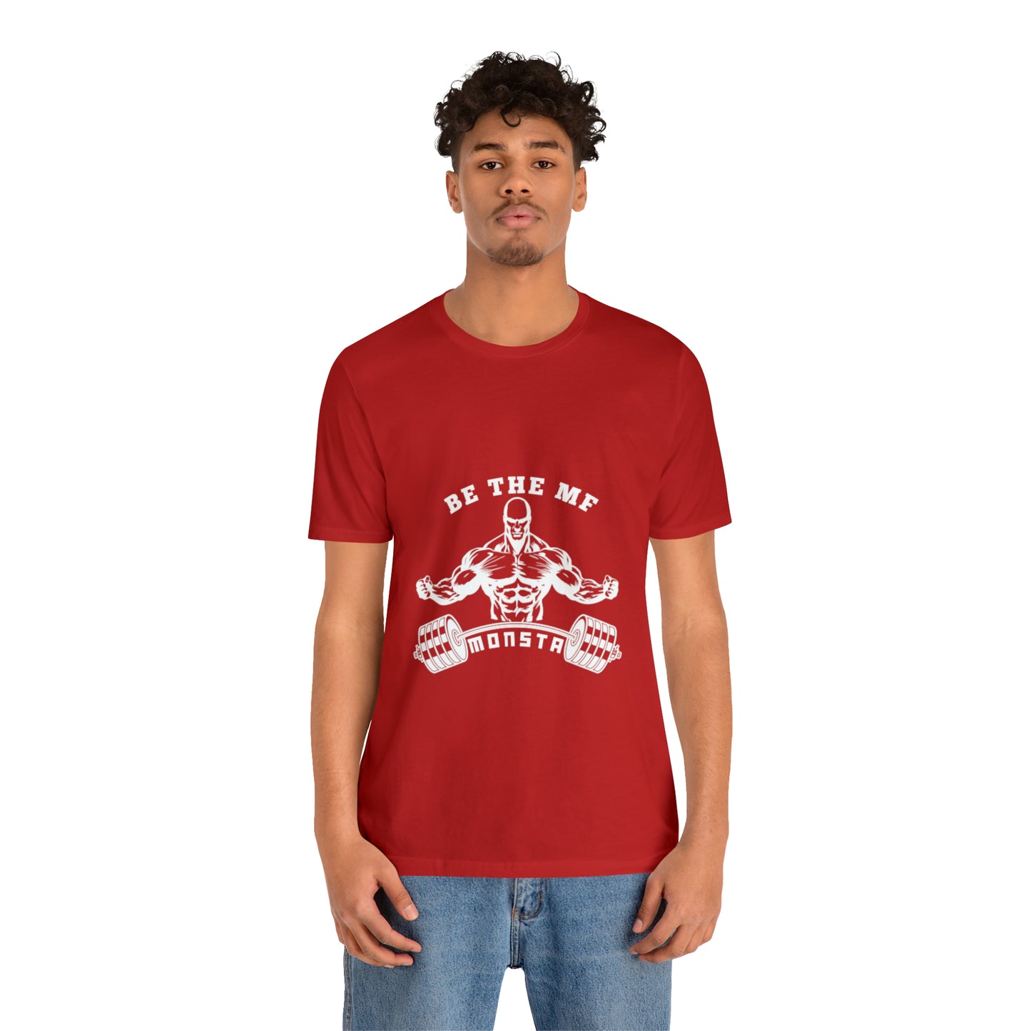 Be the MF MONSTA- White Logo- Unisex Jersey Short Sleeve Tee