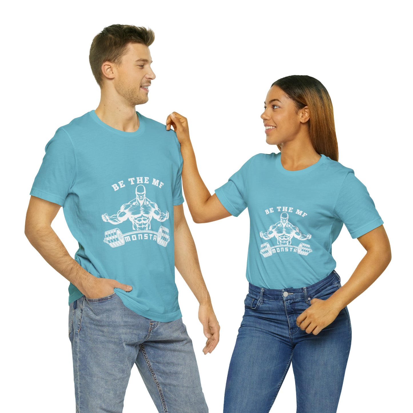 Be the MF MONSTA- White Logo- Unisex Jersey Short Sleeve Tee
