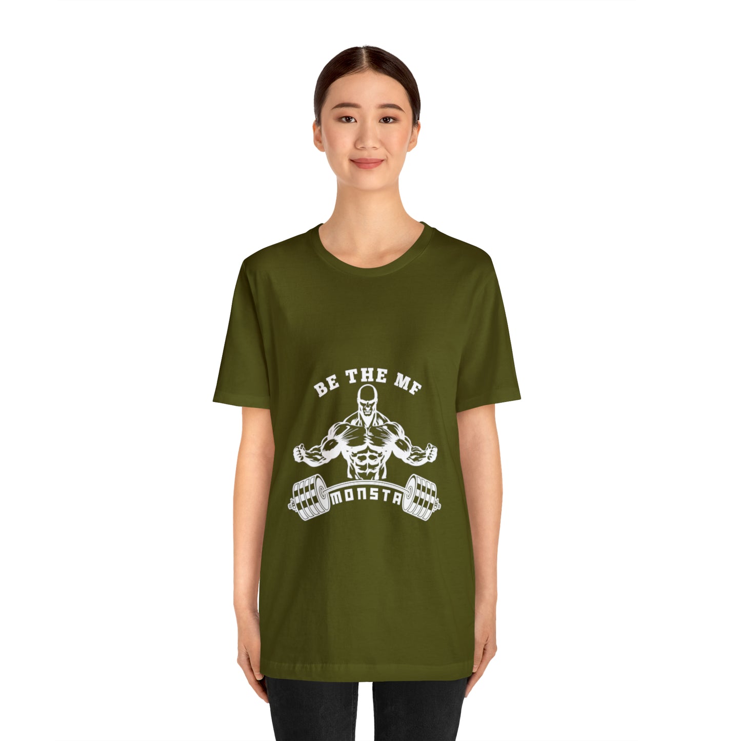 Be the MF MONSTA- White Logo- Unisex Jersey Short Sleeve Tee