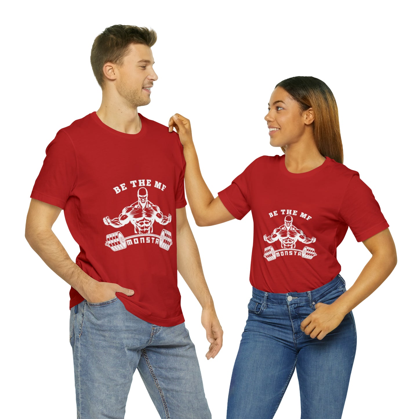Be the MF MONSTA- White Logo- Unisex Jersey Short Sleeve Tee