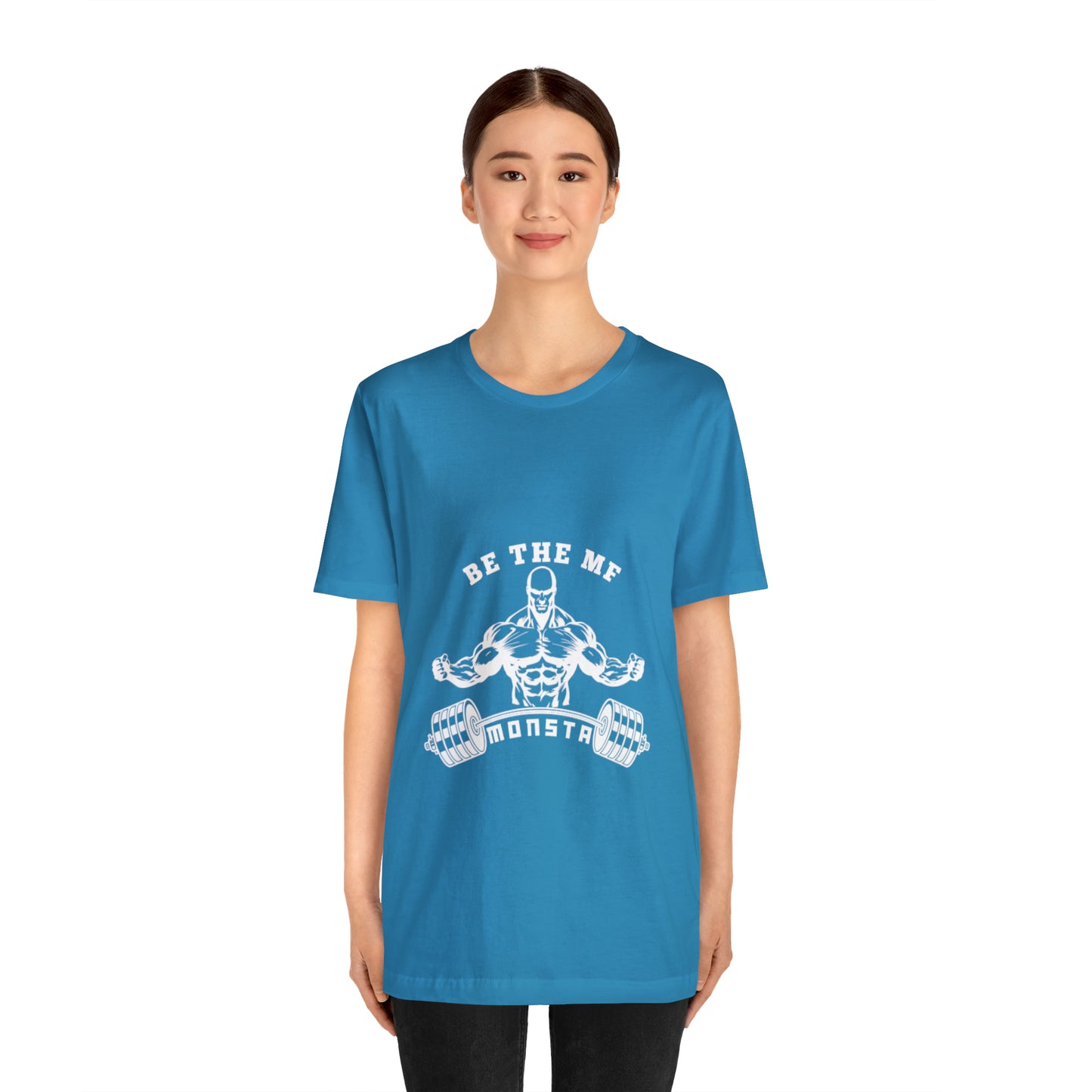 Be the MF MONSTA- White Logo- Unisex Jersey Short Sleeve Tee