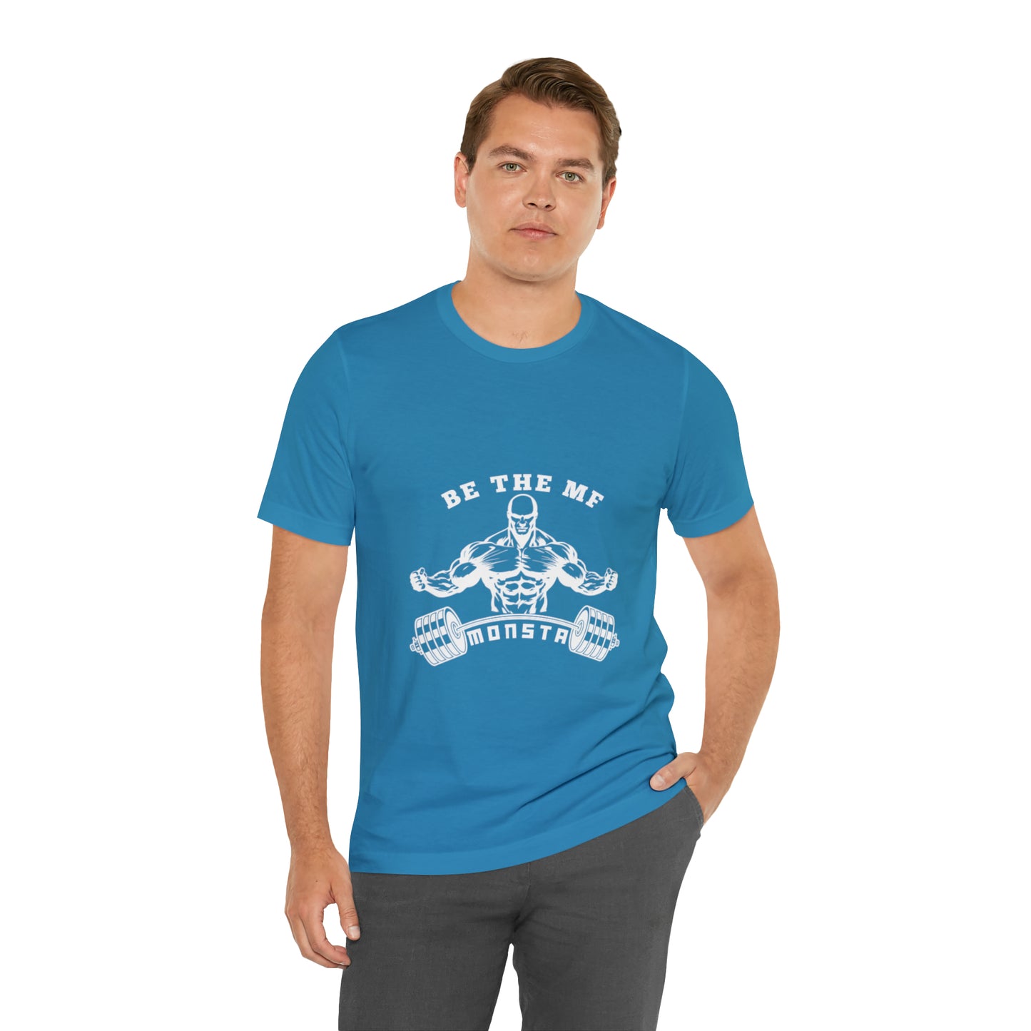Be the MF MONSTA- White Logo- Unisex Jersey Short Sleeve Tee