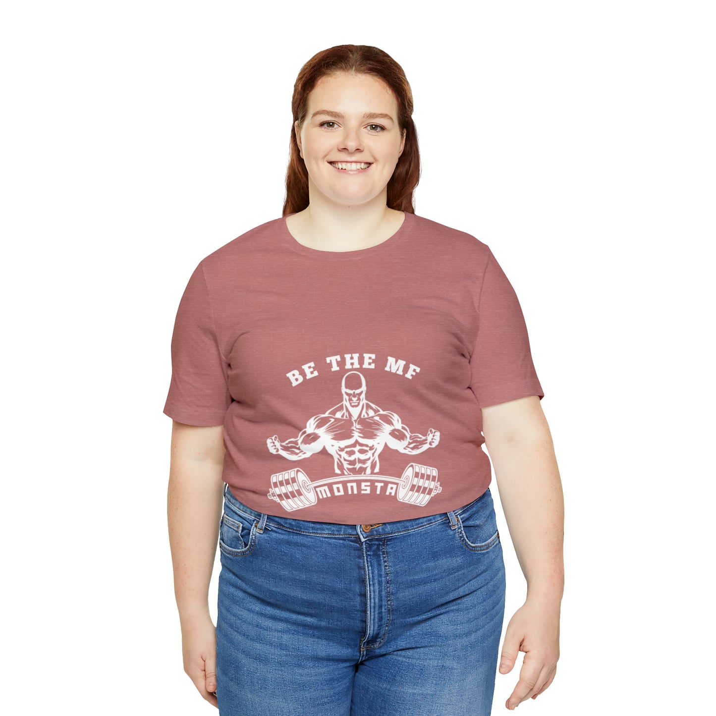 Be the MF MONSTA- White Logo- Unisex Jersey Short Sleeve Tee