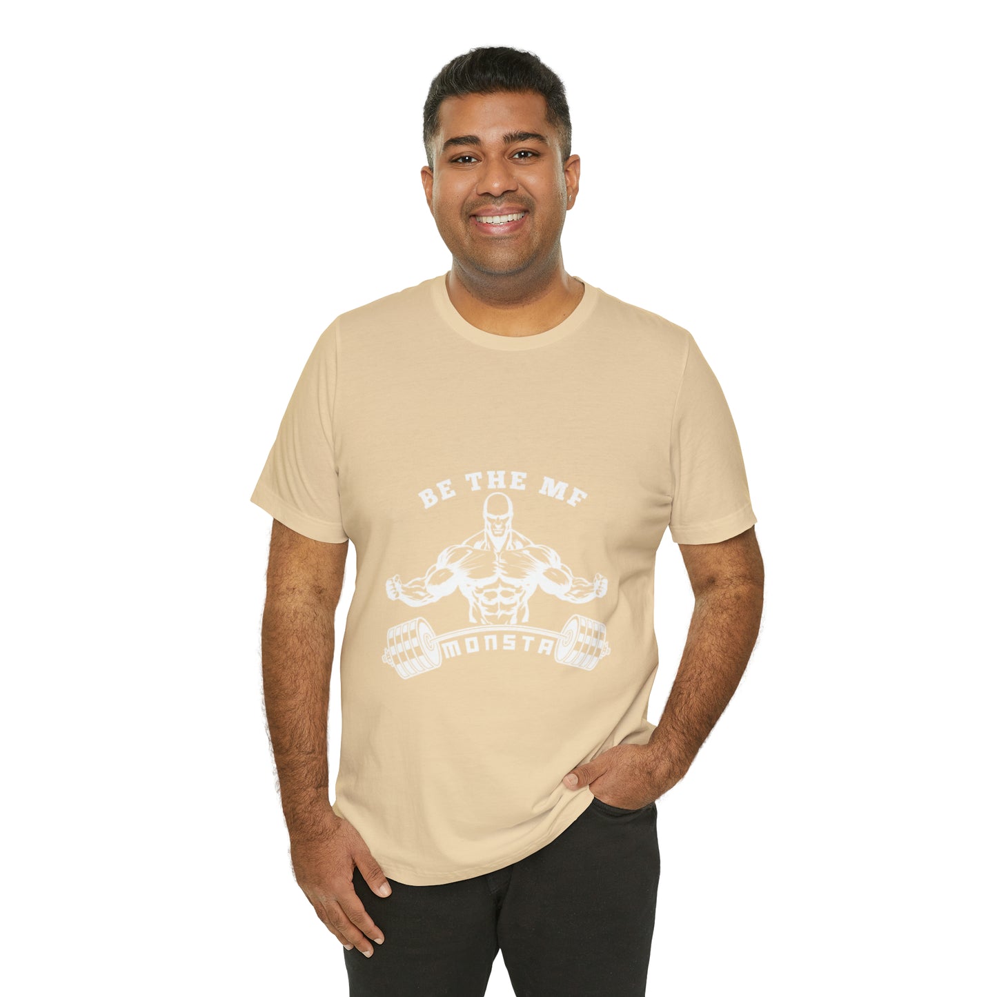 Be the MF MONSTA- White Logo- Unisex Jersey Short Sleeve Tee
