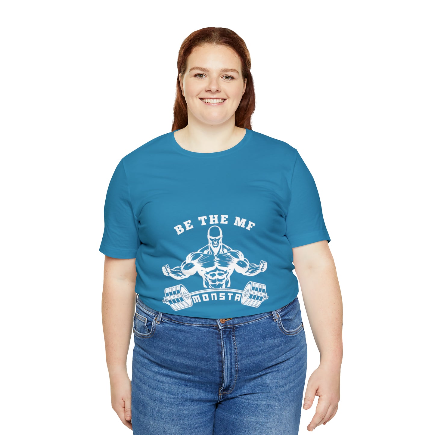 Be the MF MONSTA- White Logo- Unisex Jersey Short Sleeve Tee