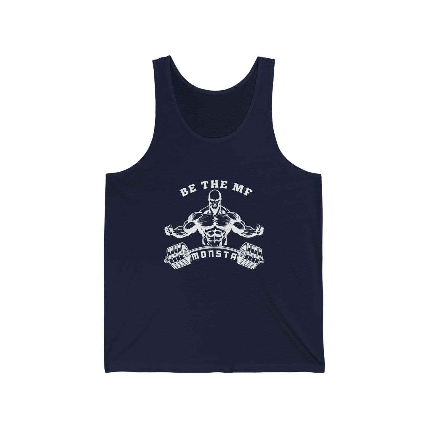 Be the MF MONSTA-white logo-Unisex Jersey Tank