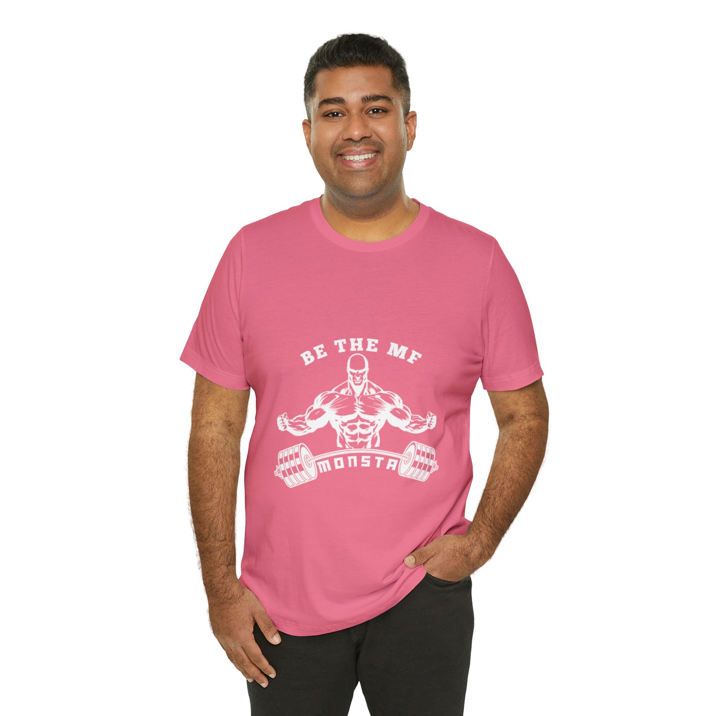 Be the MF MONSTA- White Logo- Unisex Jersey Short Sleeve Tee