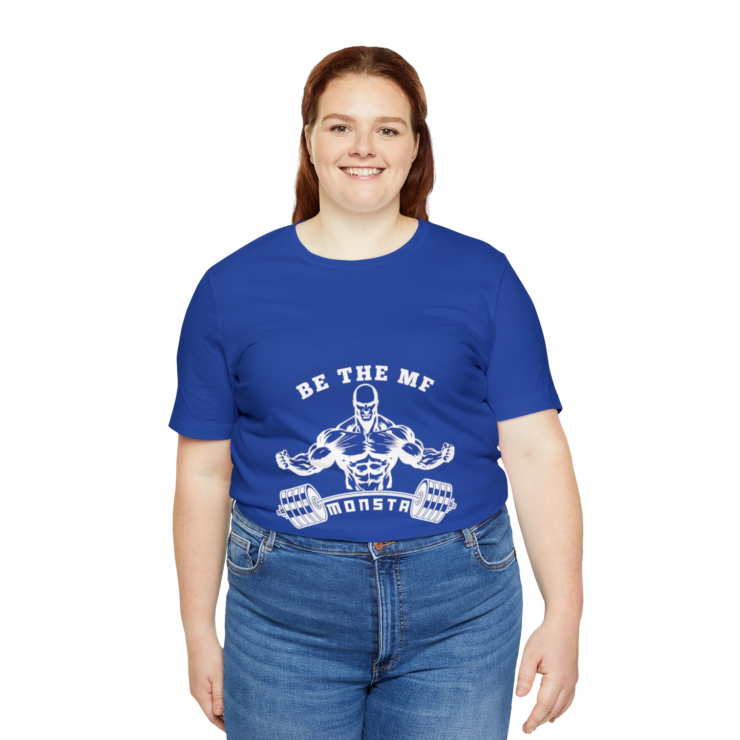 Be the MF MONSTA- White Logo- Unisex Jersey Short Sleeve Tee