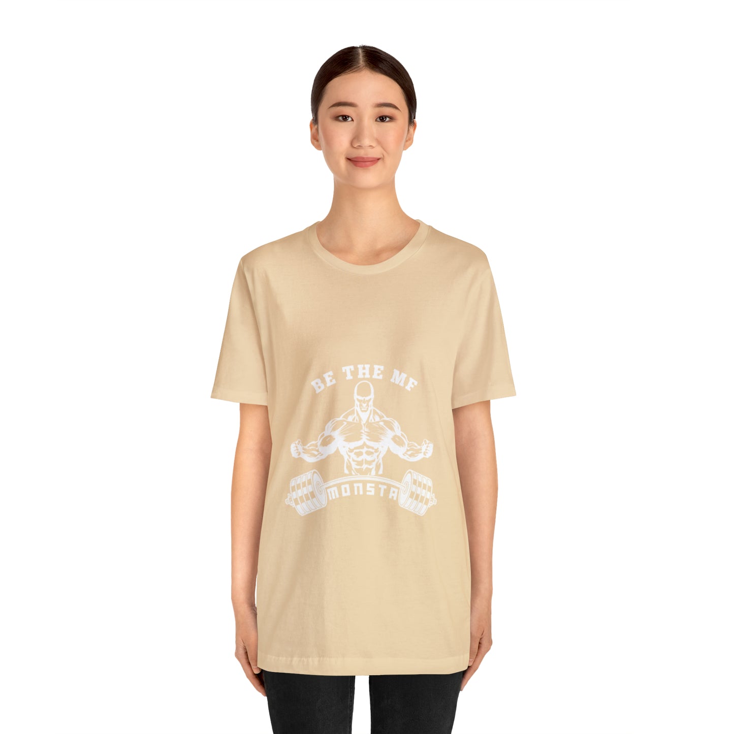 Be the MF MONSTA- White Logo- Unisex Jersey Short Sleeve Tee