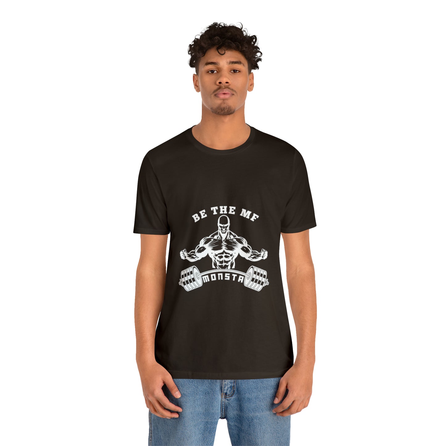 Be the MF MONSTA- White Logo- Unisex Jersey Short Sleeve Tee