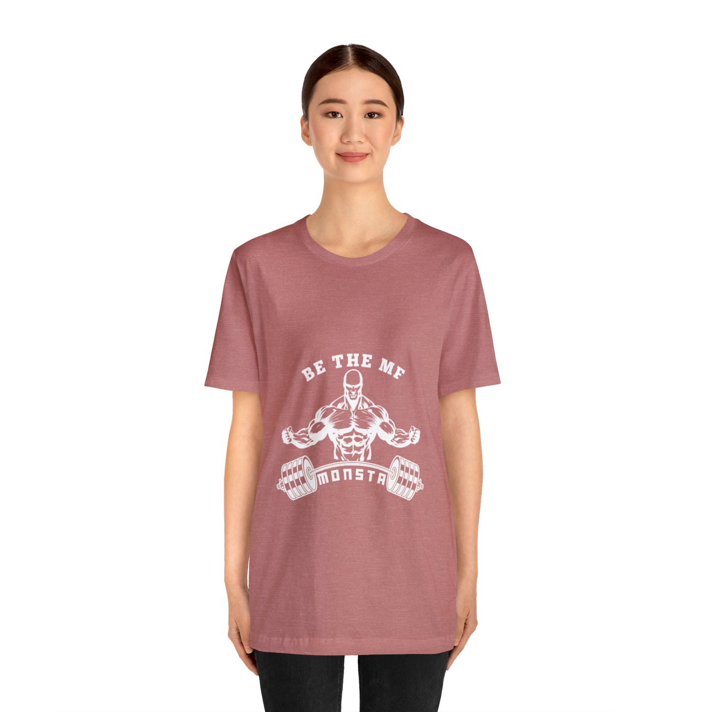Be the MF MONSTA- White Logo- Unisex Jersey Short Sleeve Tee