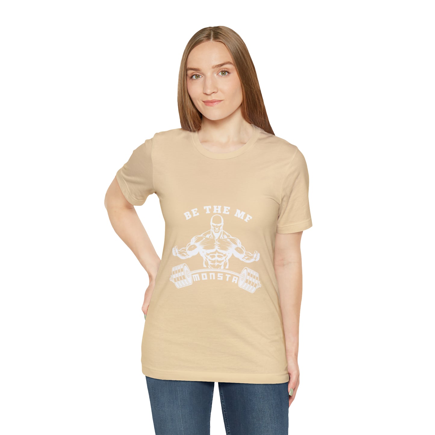 Be the MF MONSTA- White Logo- Unisex Jersey Short Sleeve Tee