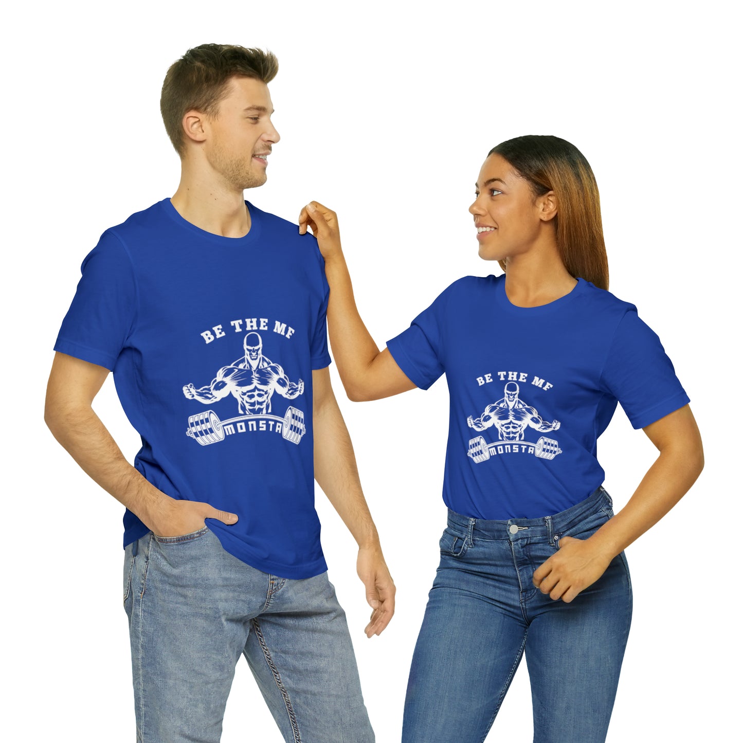 Be the MF MONSTA- White Logo- Unisex Jersey Short Sleeve Tee