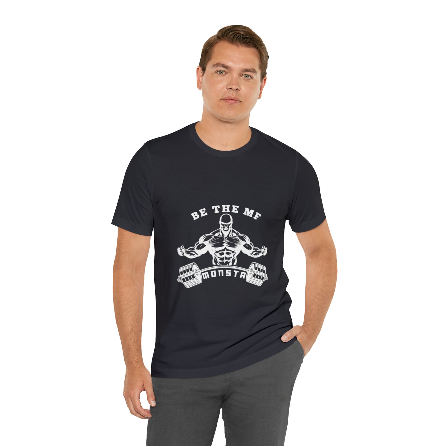 Be the MF MONSTA- White Logo- Unisex Jersey Short Sleeve Tee
