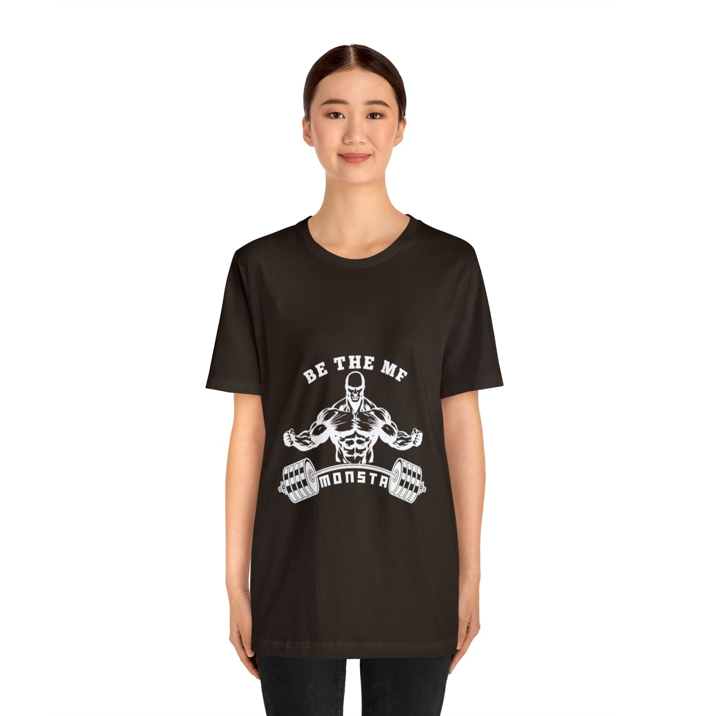 Be the MF MONSTA- White Logo- Unisex Jersey Short Sleeve Tee