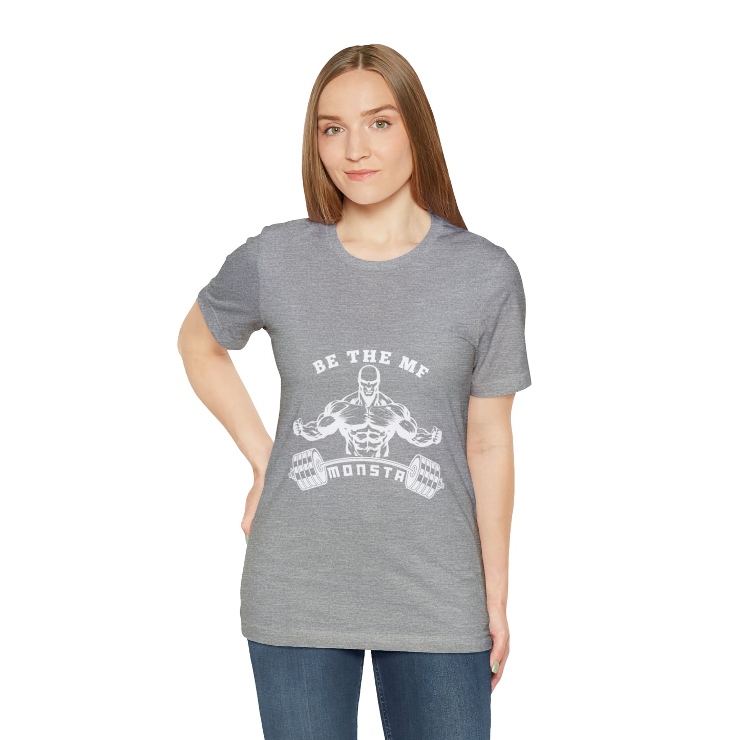 Be the MF MONSTA- White Logo- Unisex Jersey Short Sleeve Tee
