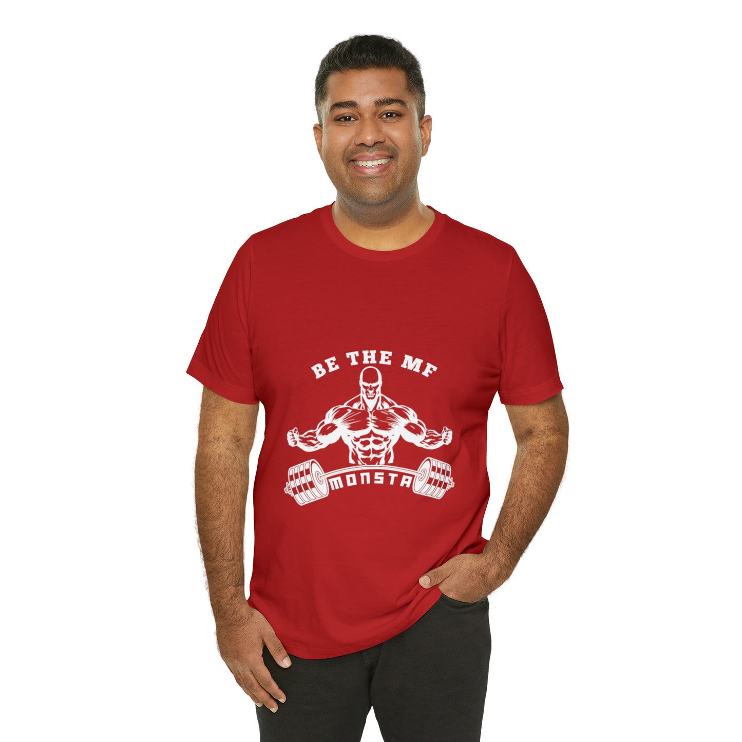 Be the MF MONSTA- White Logo- Unisex Jersey Short Sleeve Tee