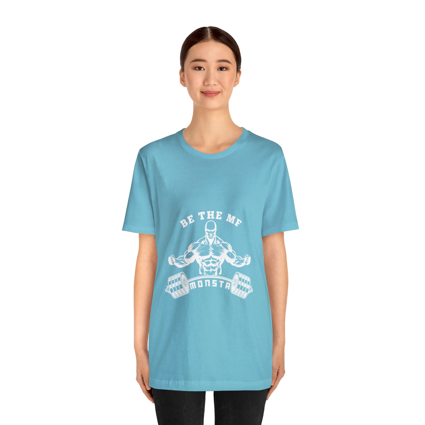 Be the MF MONSTA- White Logo- Unisex Jersey Short Sleeve Tee