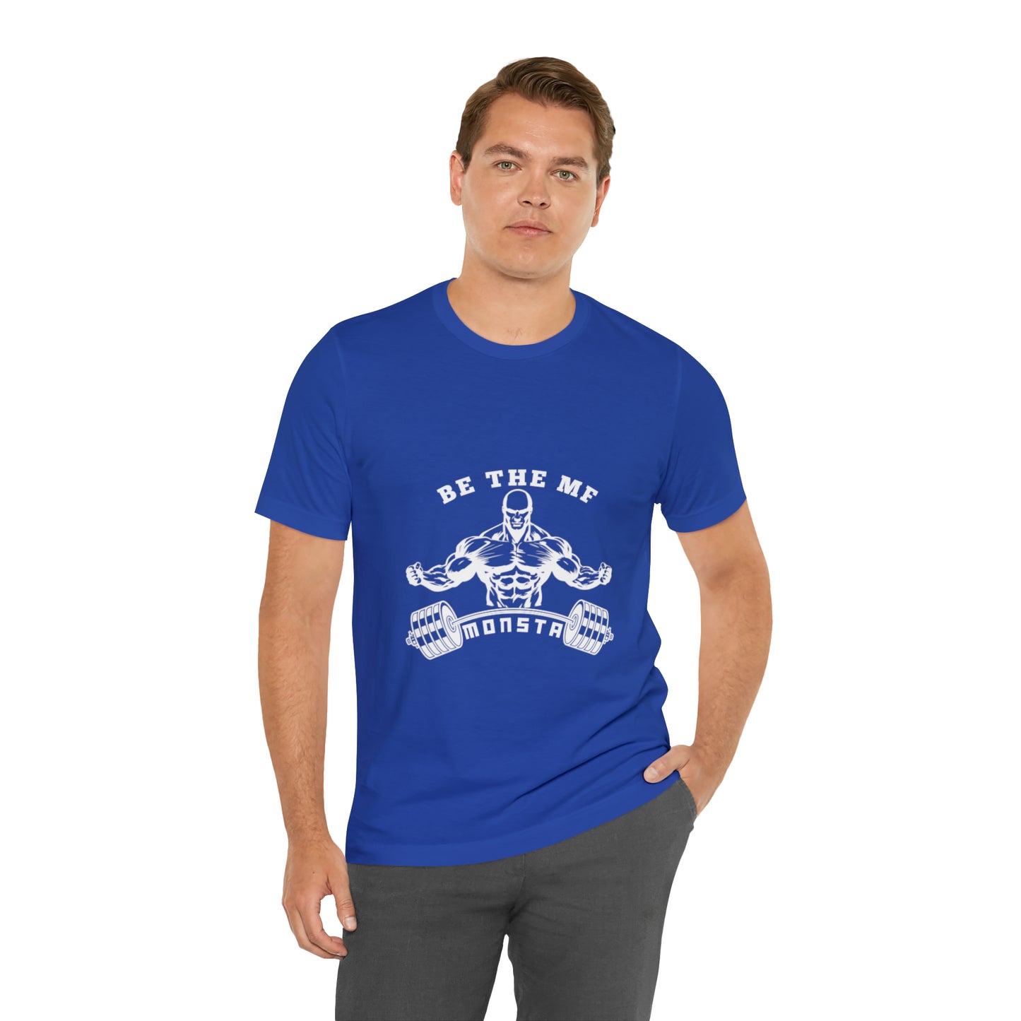 Be the MF MONSTA- White Logo- Unisex Jersey Short Sleeve Tee