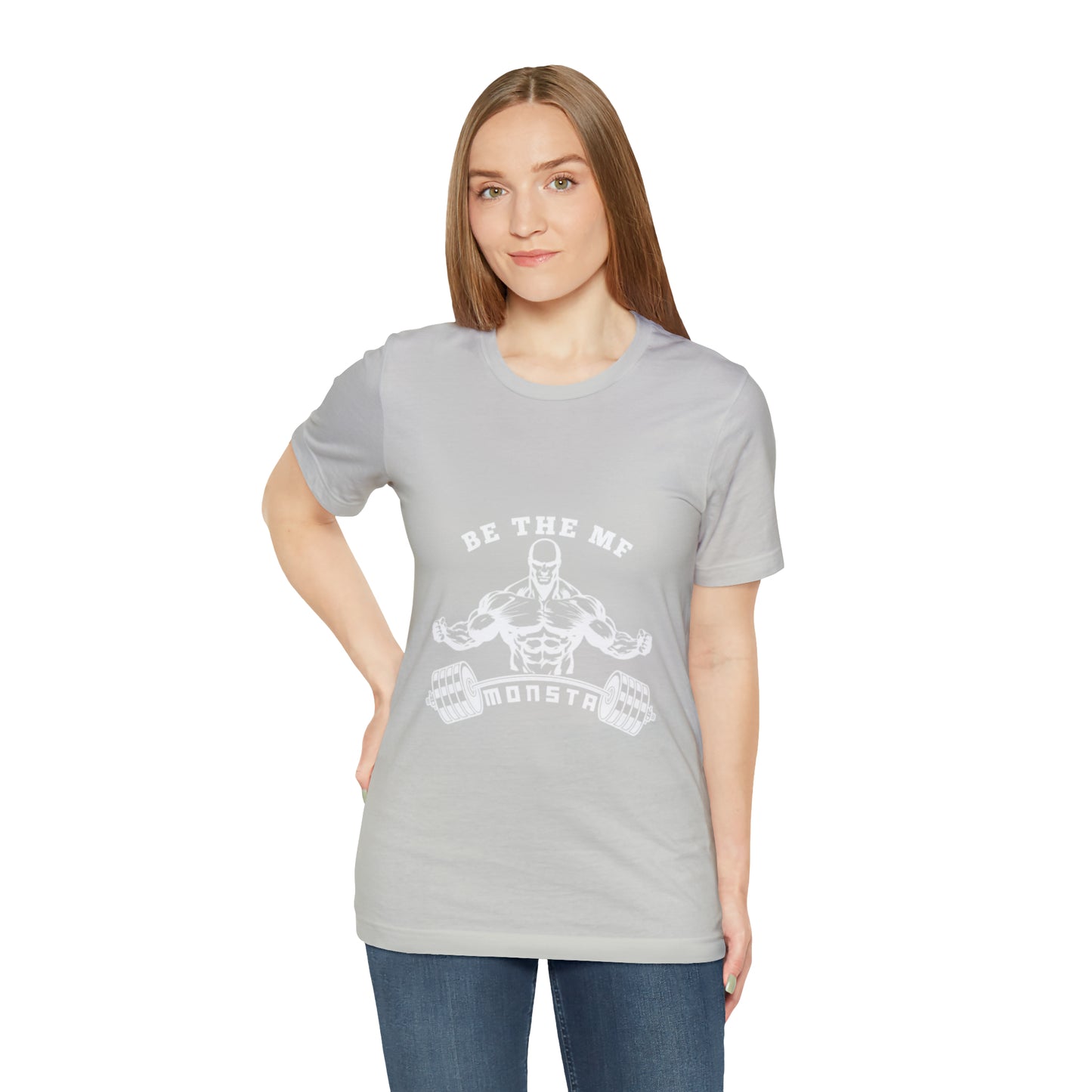 Be the MF MONSTA- White Logo- Unisex Jersey Short Sleeve Tee
