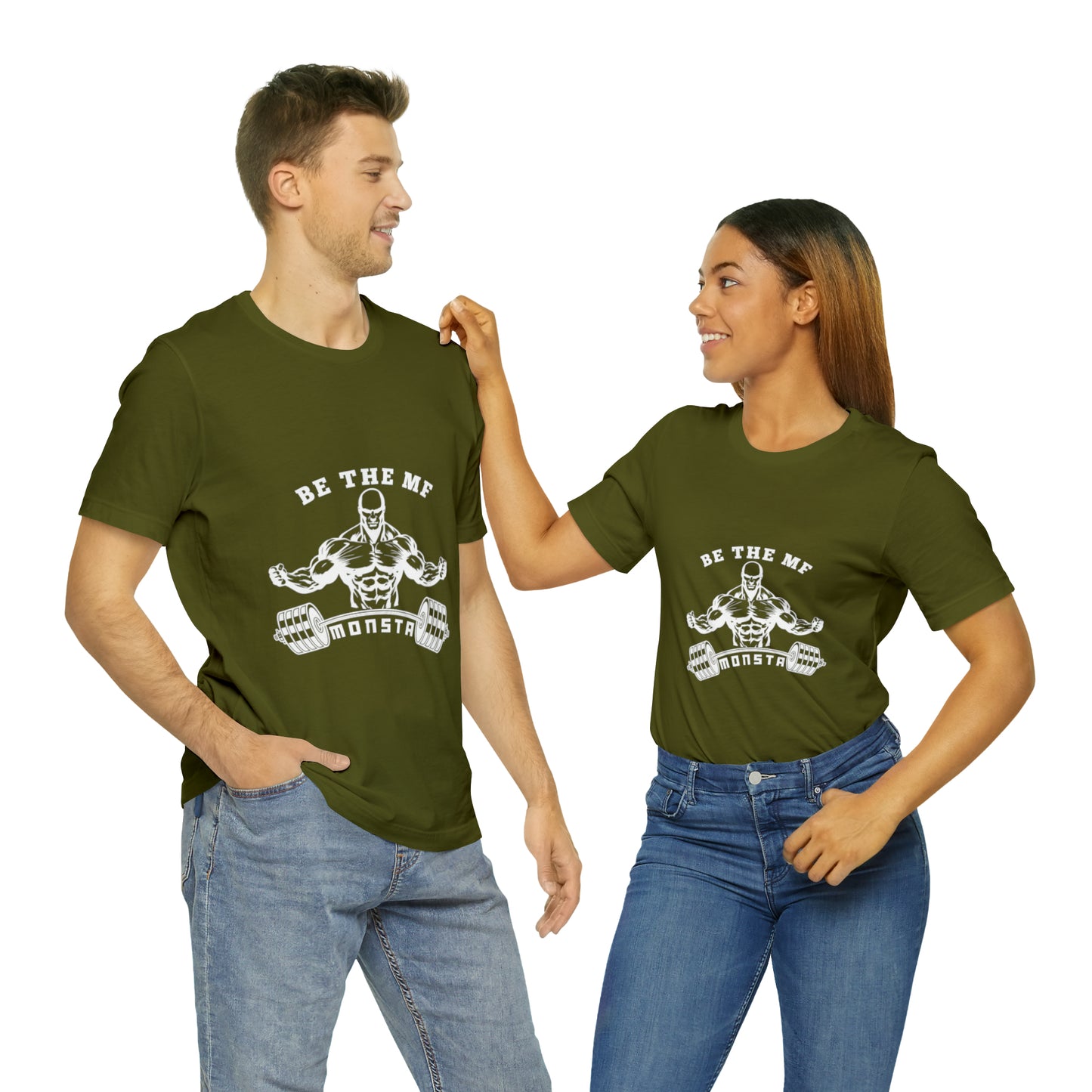 Be the MF MONSTA- White Logo- Unisex Jersey Short Sleeve Tee