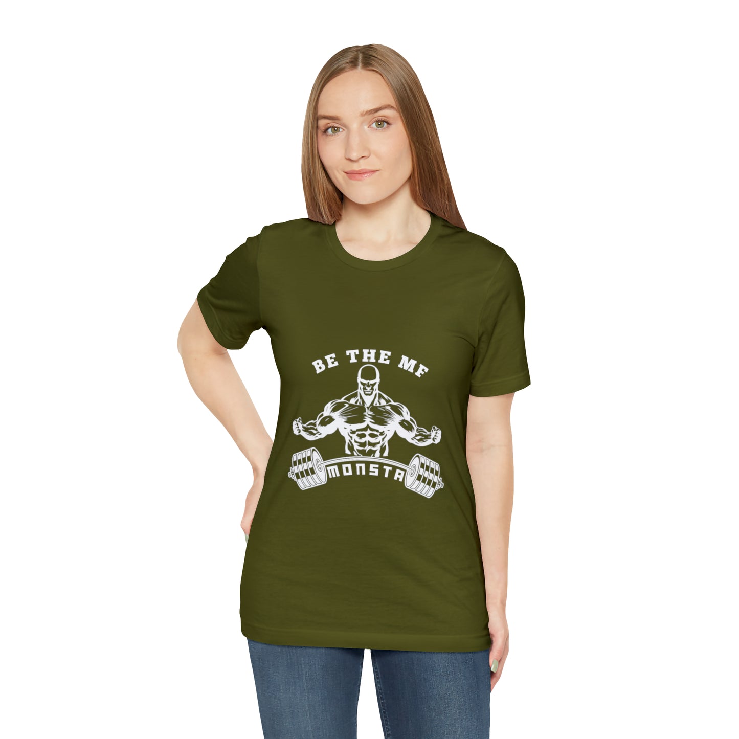 Be the MF MONSTA- White Logo- Unisex Jersey Short Sleeve Tee
