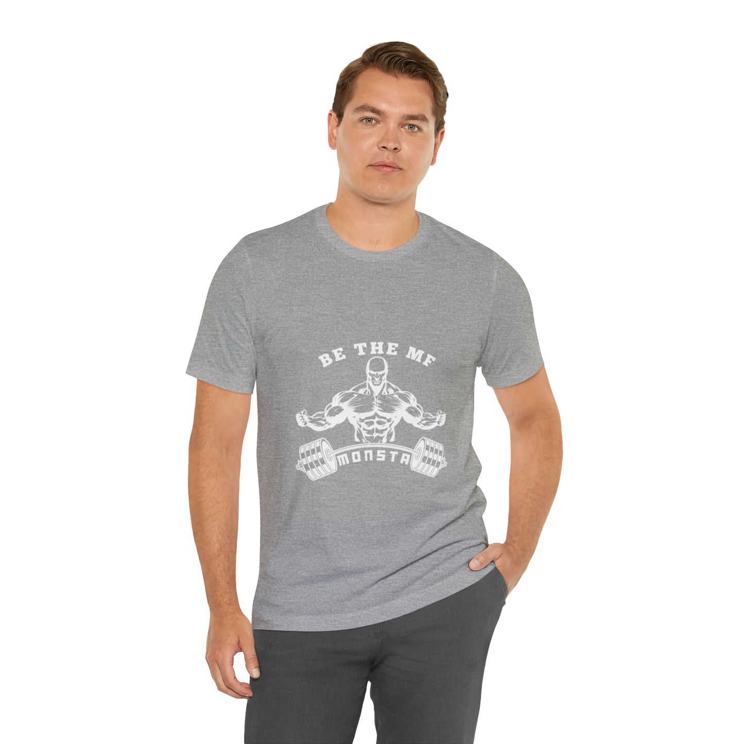 Be the MF MONSTA- White Logo- Unisex Jersey Short Sleeve Tee