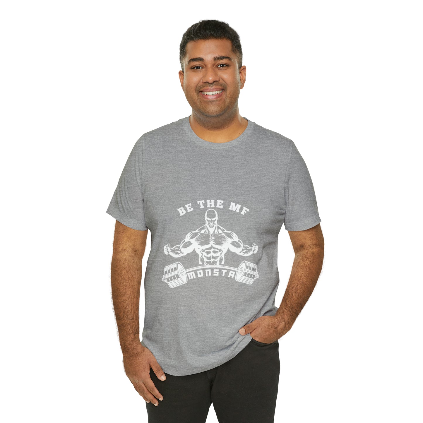 Be the MF MONSTA- White Logo- Unisex Jersey Short Sleeve Tee