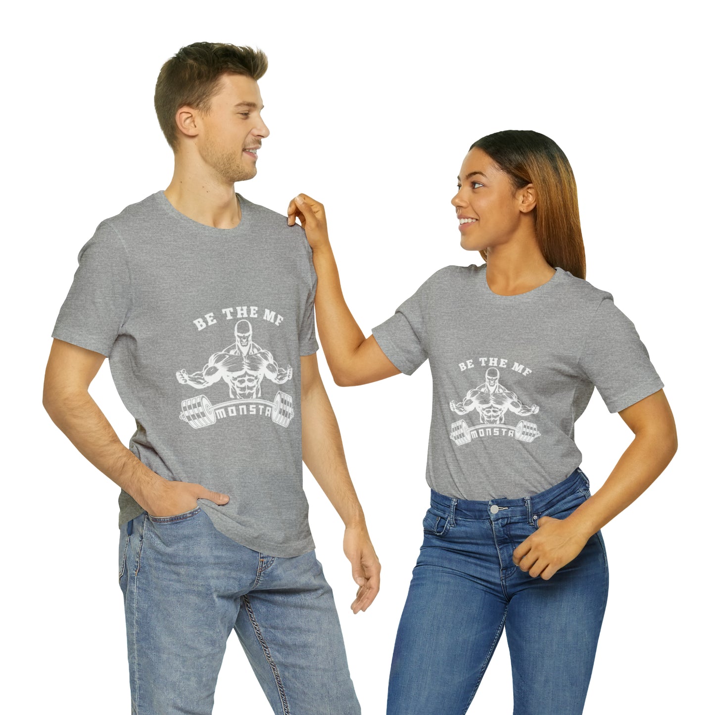 Be the MF MONSTA- White Logo- Unisex Jersey Short Sleeve Tee