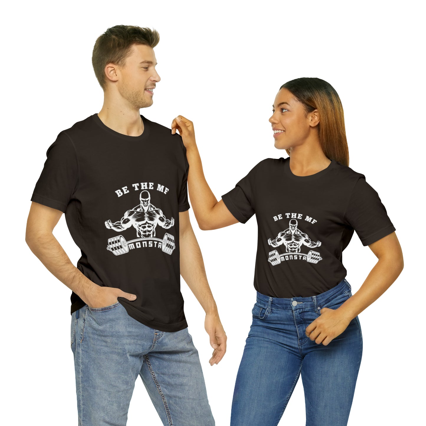 Be the MF MONSTA- White Logo- Unisex Jersey Short Sleeve Tee