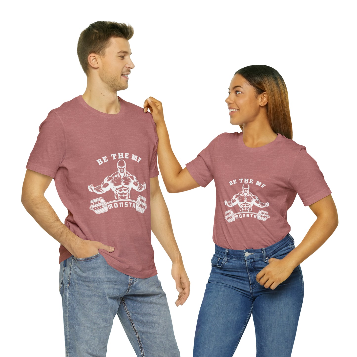 Be the MF MONSTA- White Logo- Unisex Jersey Short Sleeve Tee