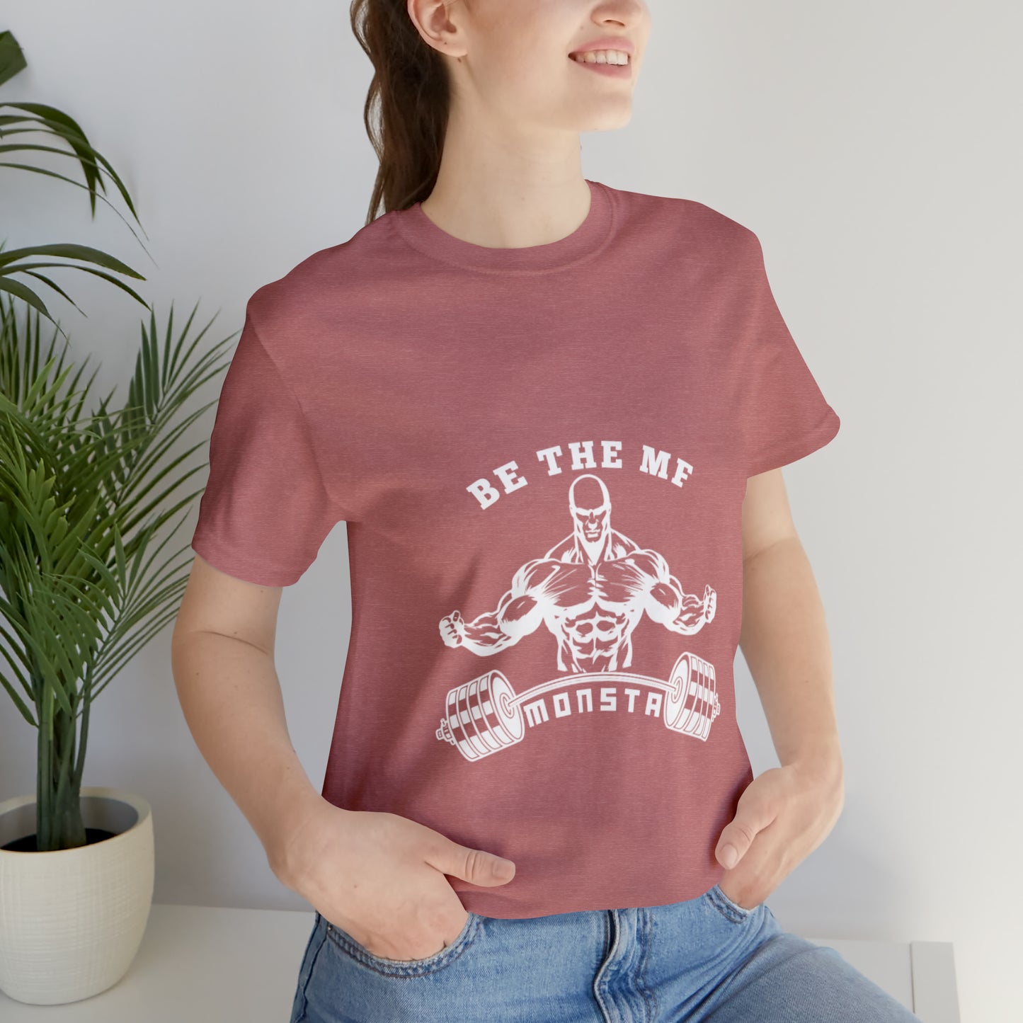 Be the MF MONSTA- White Logo- Unisex Jersey Short Sleeve Tee