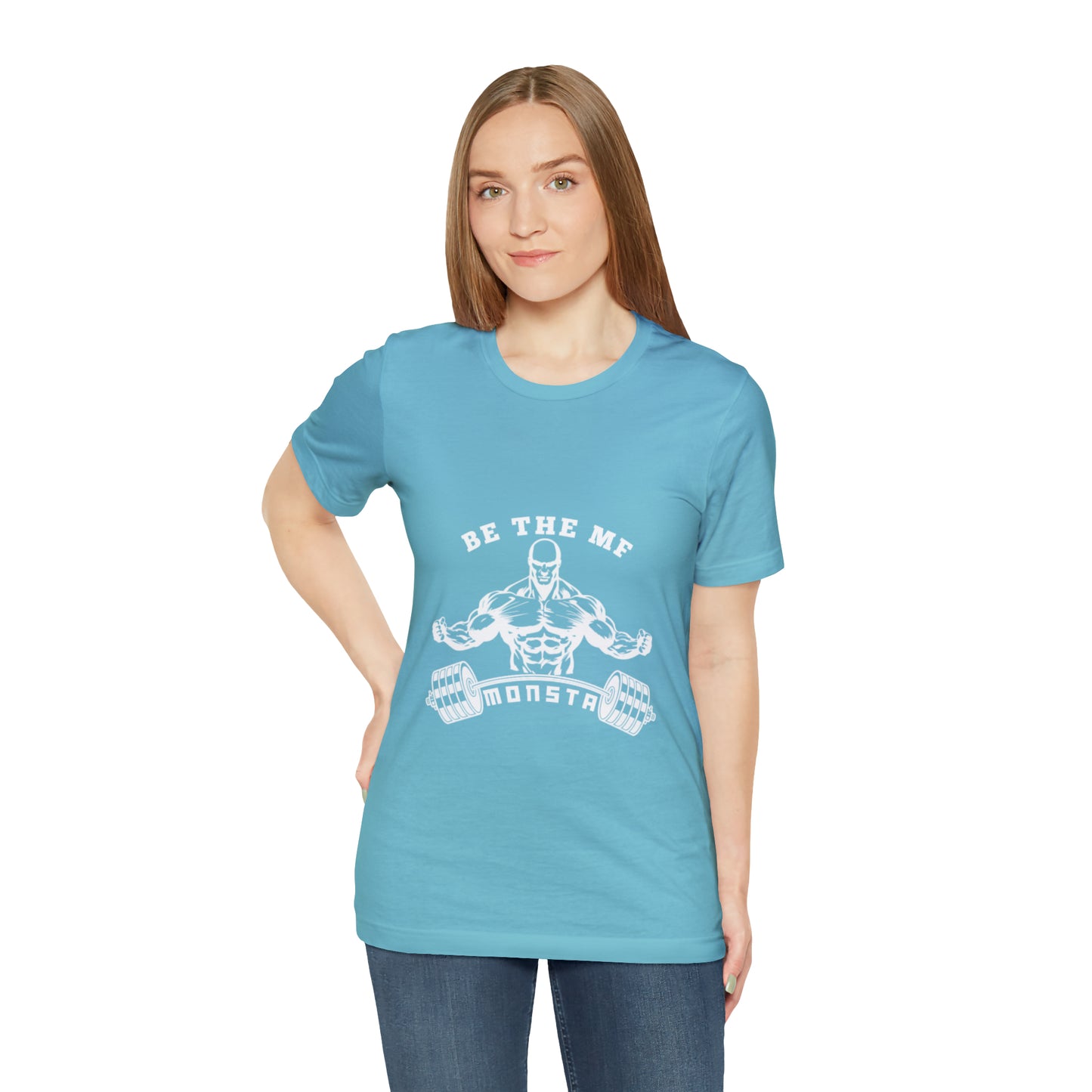 Be the MF MONSTA- White Logo- Unisex Jersey Short Sleeve Tee