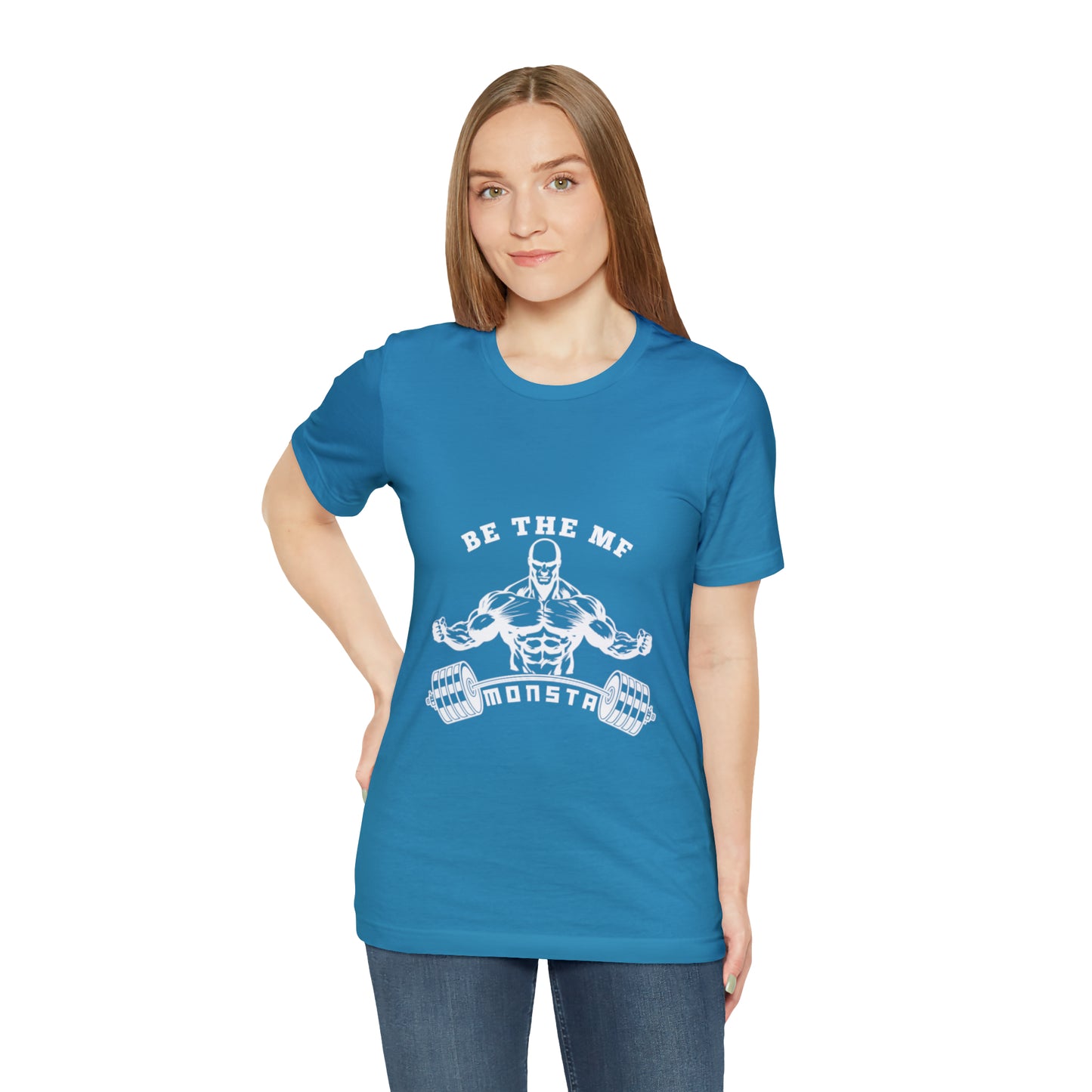 Be the MF MONSTA- White Logo- Unisex Jersey Short Sleeve Tee