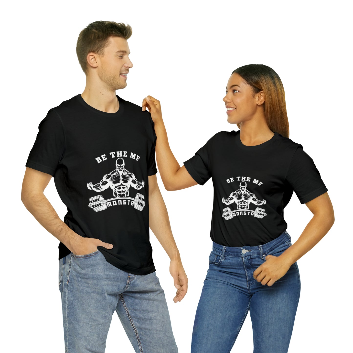 Be the MF MONSTA- White Logo- Unisex Jersey Short Sleeve Tee