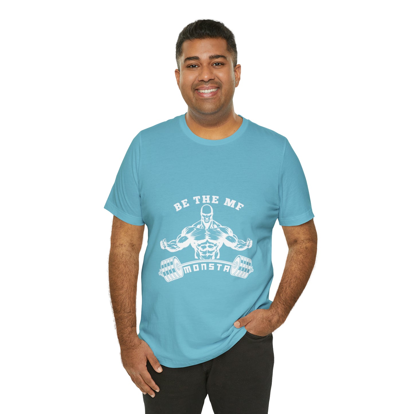 Be the MF MONSTA- White Logo- Unisex Jersey Short Sleeve Tee