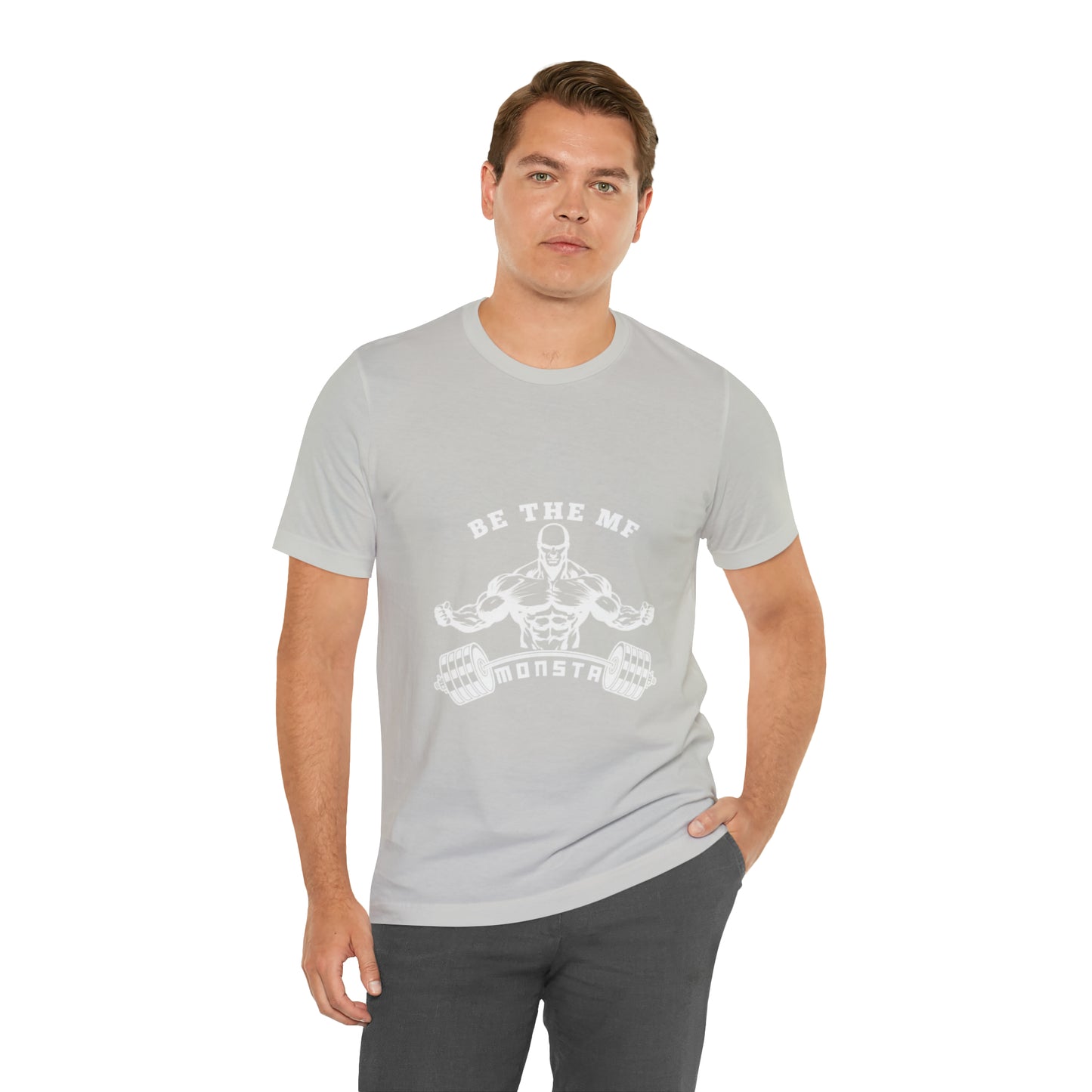 Be the MF MONSTA- White Logo- Unisex Jersey Short Sleeve Tee